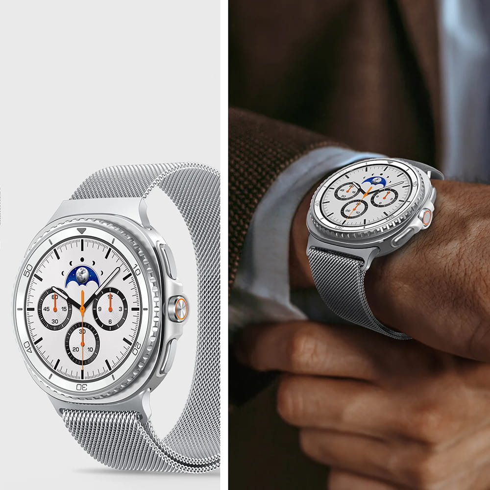 Λουράκι Spigen Metal Fit για Samsung Galaxy Watch9 / Watch8 / Watch8 Classic Series, Ασημί AMP10121