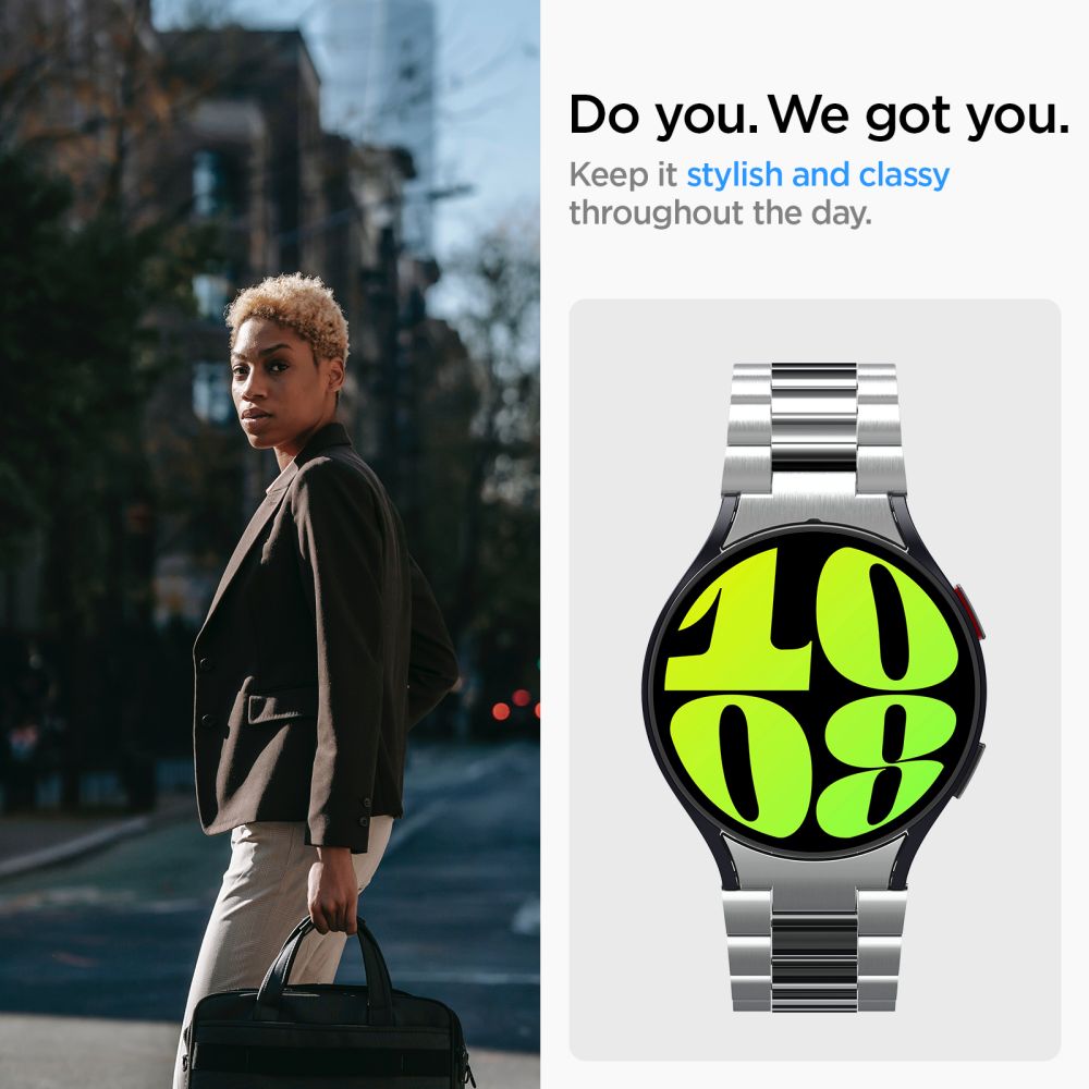 Λουράκι Spigen Modern Fit για Samsung Galaxy Watch6 44mm, Ασημί