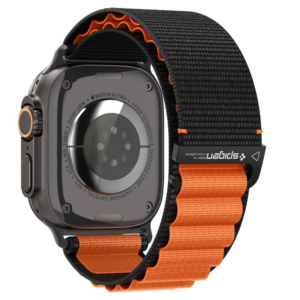 Λουράκι Spigen WBF1 για Apple Watch 49mm / 46mm / 45mm / 44mm Series, Μαύρο Πορτοκαλί AMP10145