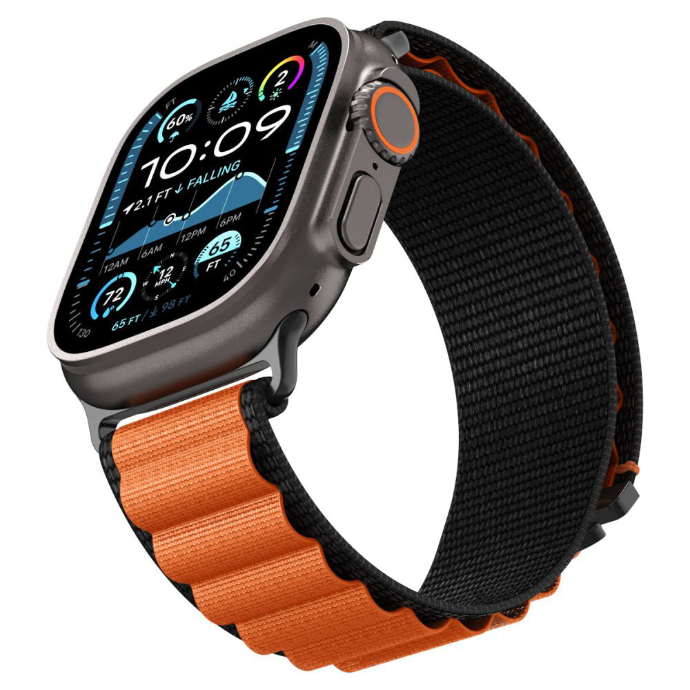 Λουράκι Spigen WBF1 για Apple Watch 49mm / 46mm / 45mm / 44mm Series, Μαύρο Πορτοκαλί AMP10145