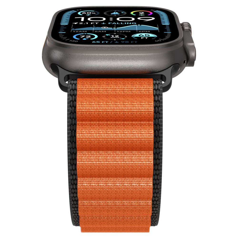 Λουράκι Spigen WBF1 για Apple Watch 49mm / 46mm / 45mm / 44mm Series, Μαύρο Πορτοκαλί AMP10145
