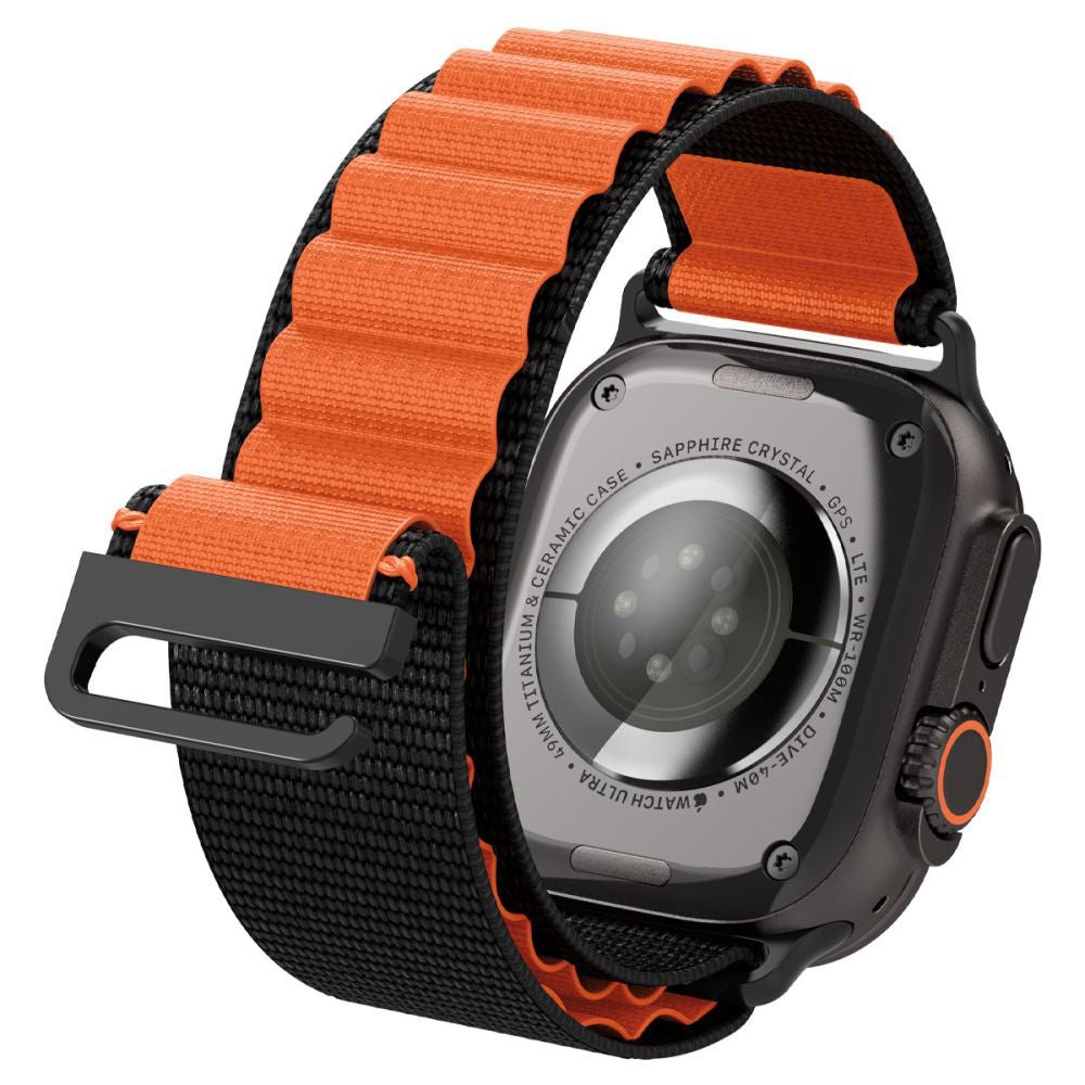 Λουράκι Spigen WBF1 για Apple Watch 49mm / 46mm / 45mm / 44mm Series, Μαύρο Πορτοκαλί AMP10145