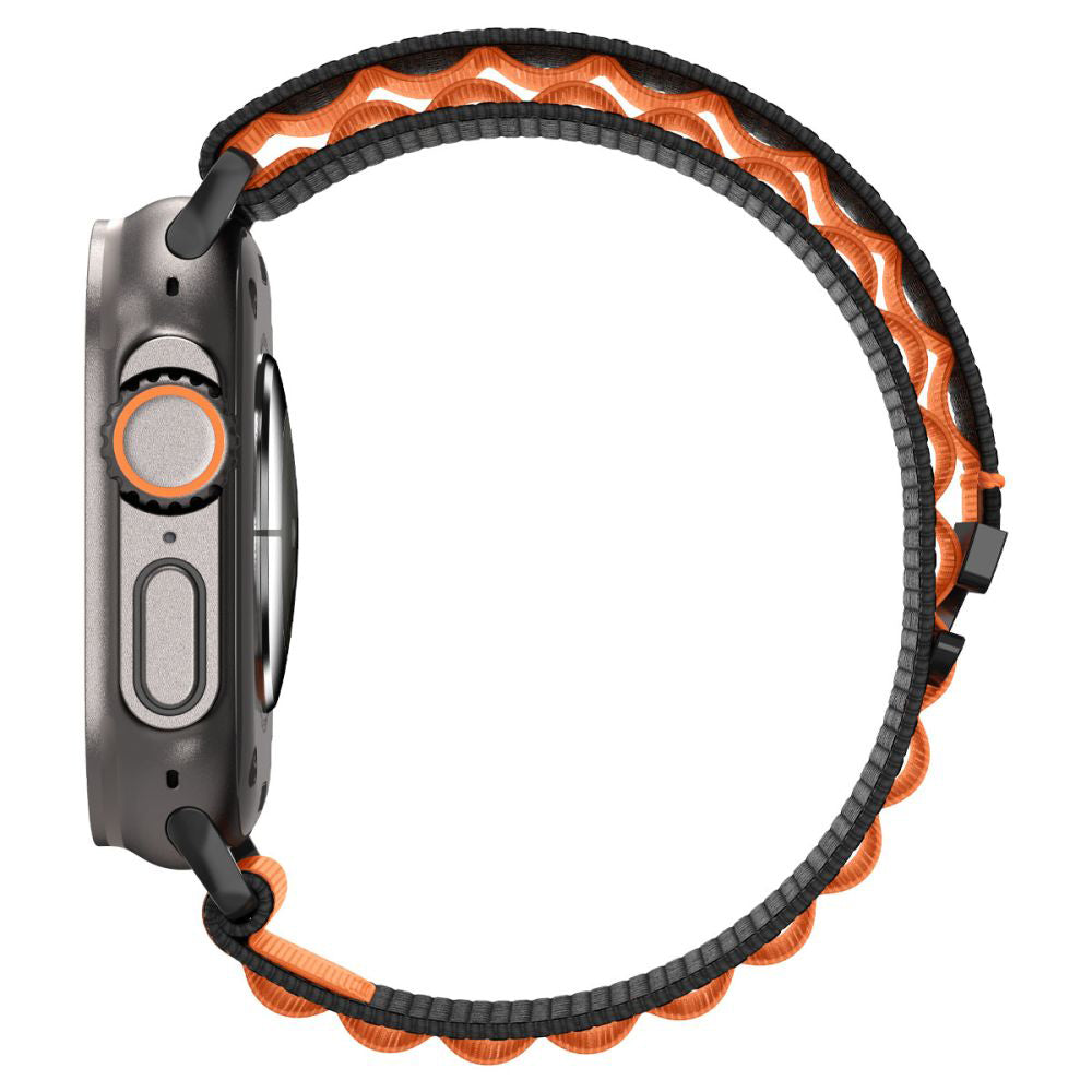 Λουράκι Spigen WBF1 για Apple Watch 49mm / 46mm / 45mm / 44mm Series, Μαύρο Πορτοκαλί AMP10145