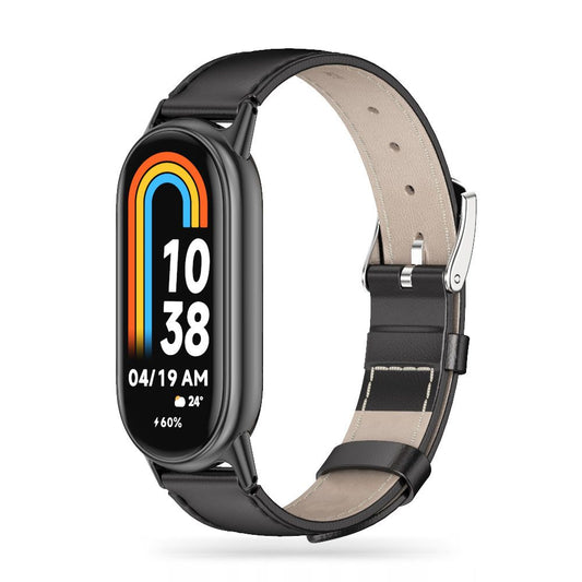 Tech-Protect Δερμάτινος ιμάντας για Xiaomi Smart Band 8/9, Μαύρο