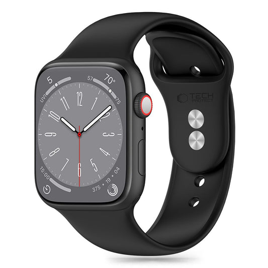 Λουράκι σιλικόνης Tech-Protect για Apple Watch 49mm / 45mm / 44mm / 42mm Series, Μαύρο