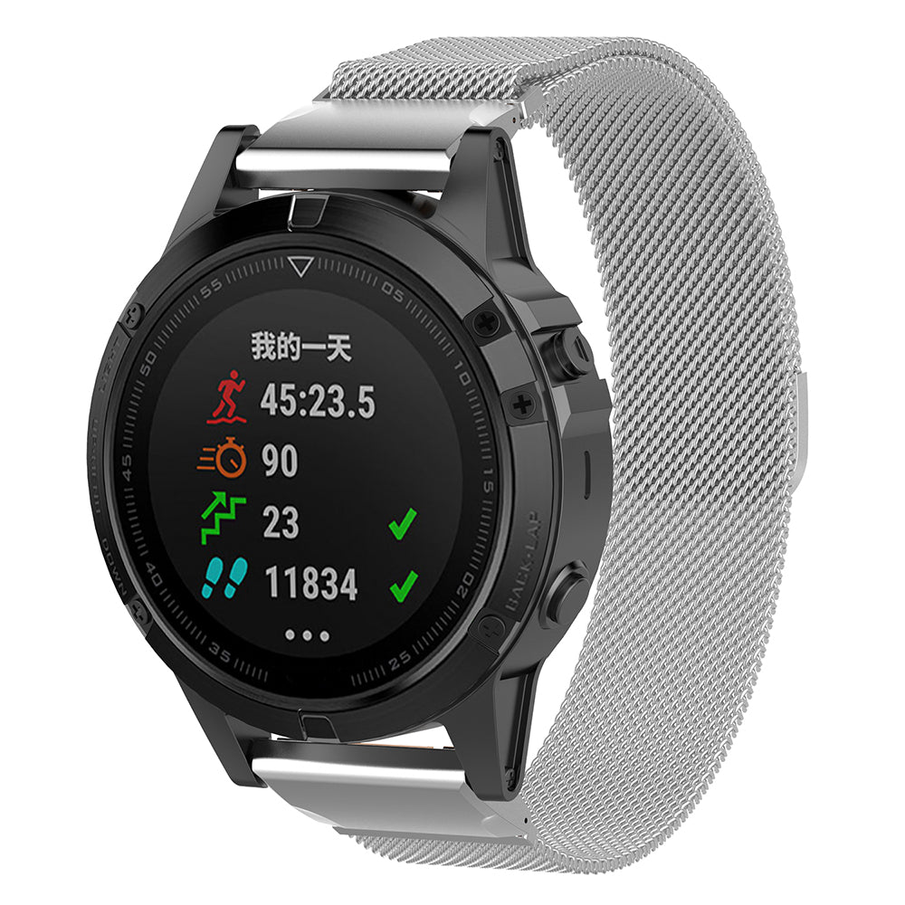 Λουράκι Techsuit W009 για Garmin Instinct / Approach / Fenix Watch Series, 20mm, Ασημί