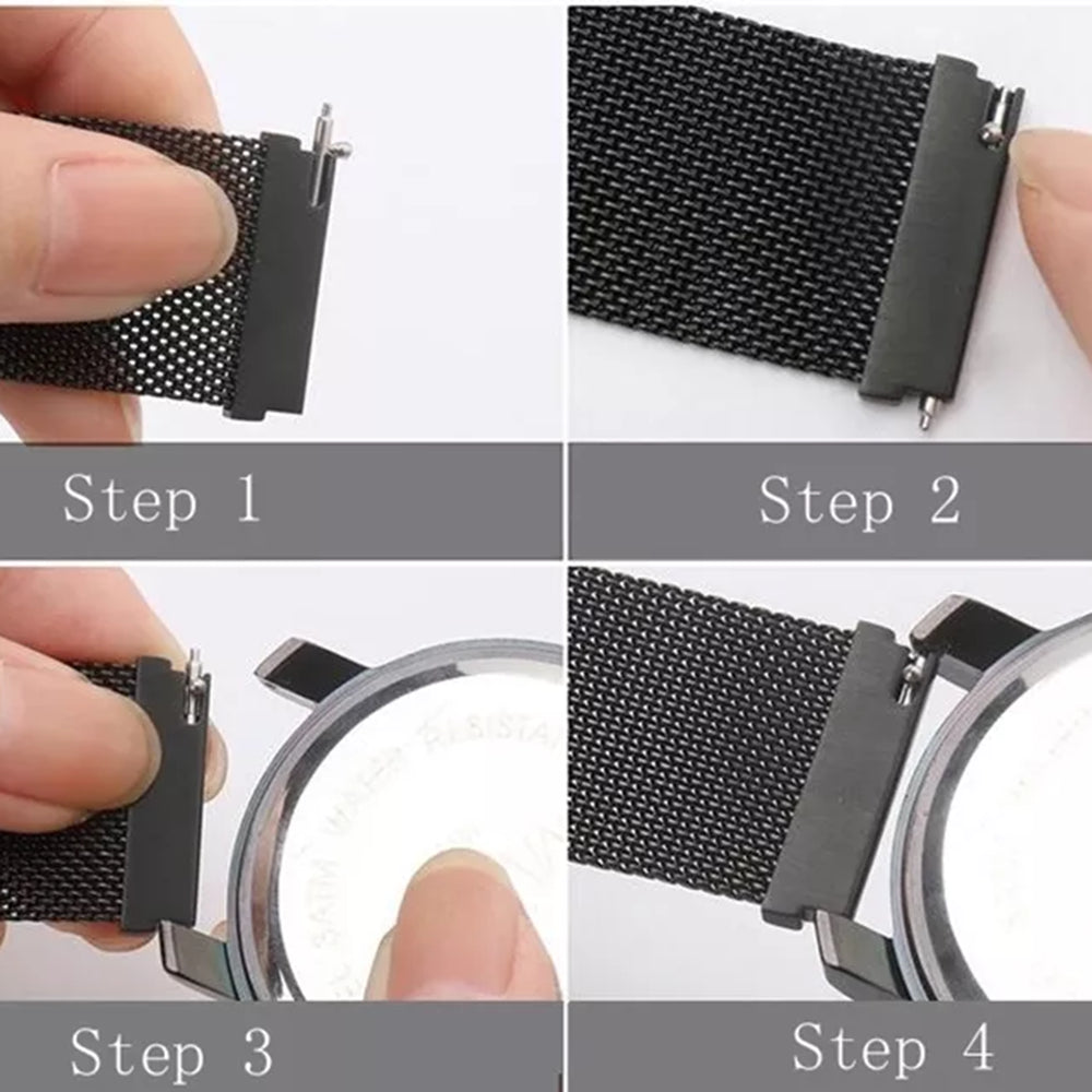 Λουράκι Techsuit W009 για Huawei Watch / Garmin Watch Series, 18mm, Μαύρο