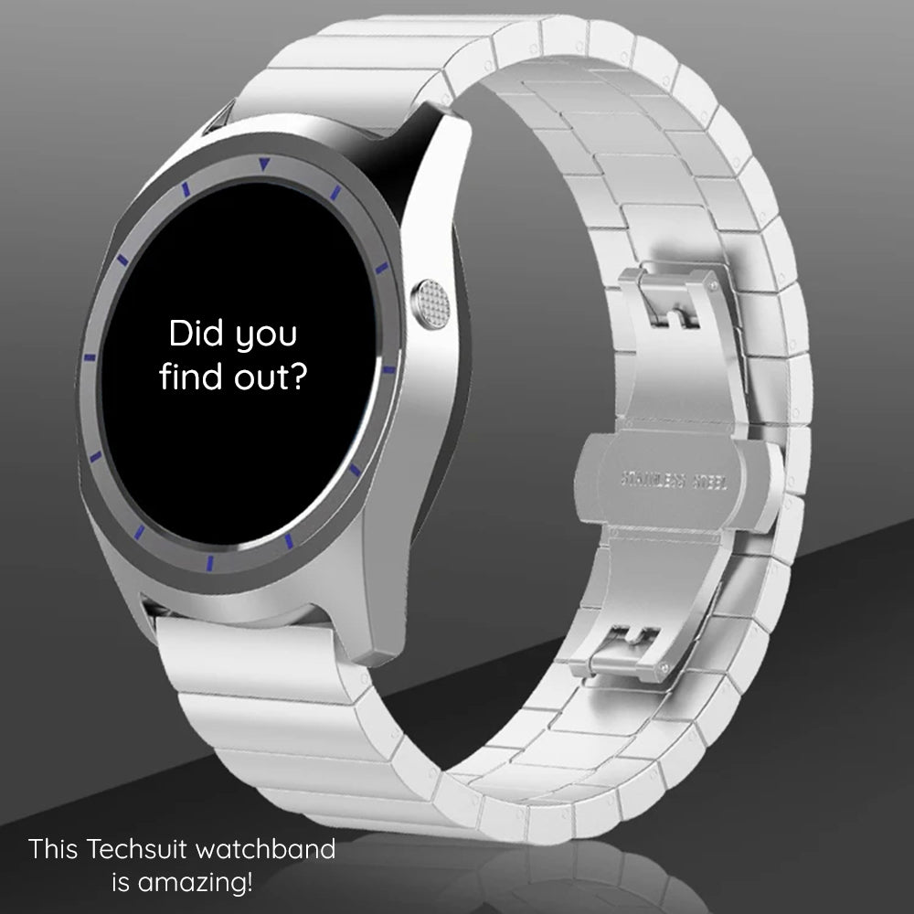 Λουράκι Techsuit W012 για Huawei Watch / Xiaomi Watch Series, 22mm, Ασημί