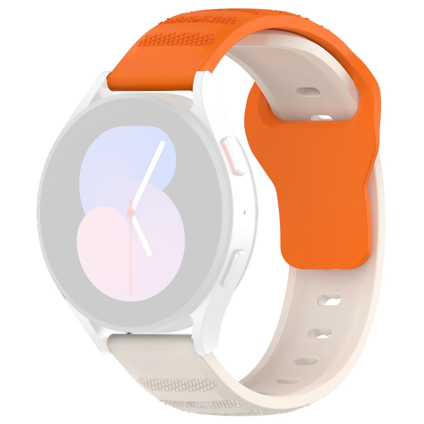 Λουράκι Techsuit W050 για Samsung Galaxy Watch / Huawei Watch Series, Πορτοκαλί Μπεζ