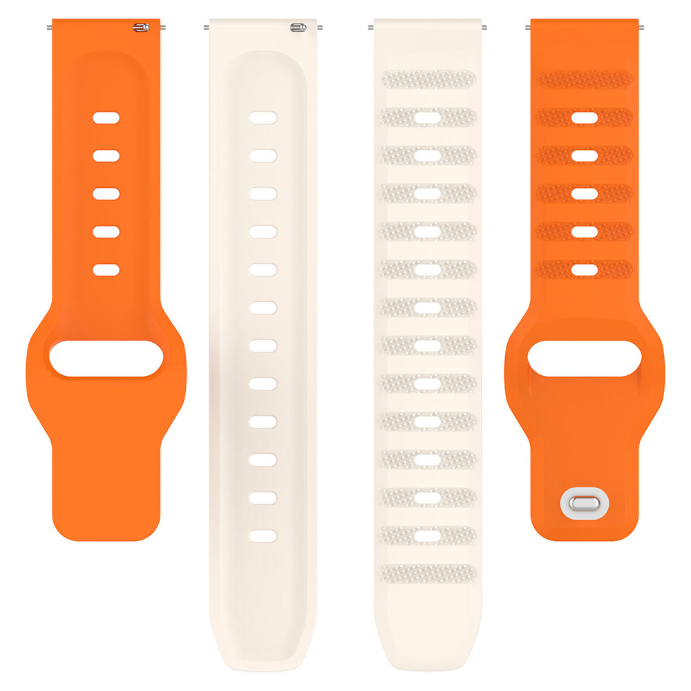 Λουράκι Techsuit W050 για Samsung Galaxy Watch / Huawei Watch Series, Πορτοκαλί Μπεζ