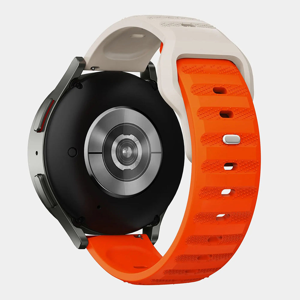 Λουράκι Techsuit W050 για Samsung Galaxy Watch / Huawei Watch Series, Πορτοκαλί Μπεζ
