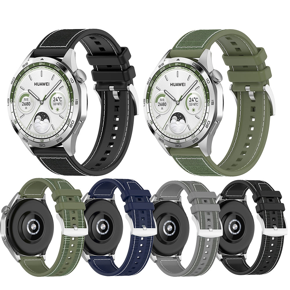 Λουράκι Techsuit W051 για Huawei Watch / Xiaomi Watch Series, 22mm, Μαύρο