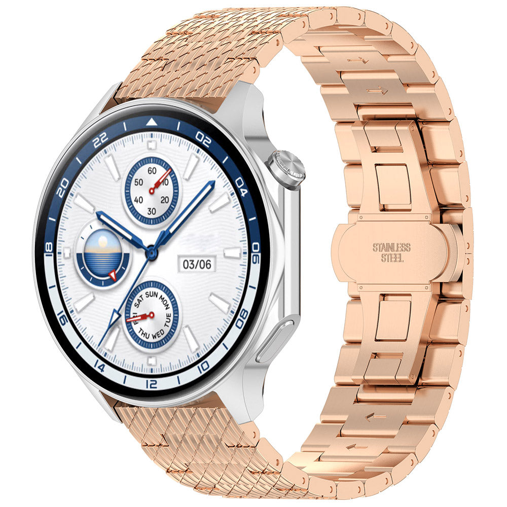 Λουράκι Techsuit W052 για Huawei Watch / Xiaomi Watch Series, 22mm, Ροζ Χρυσό