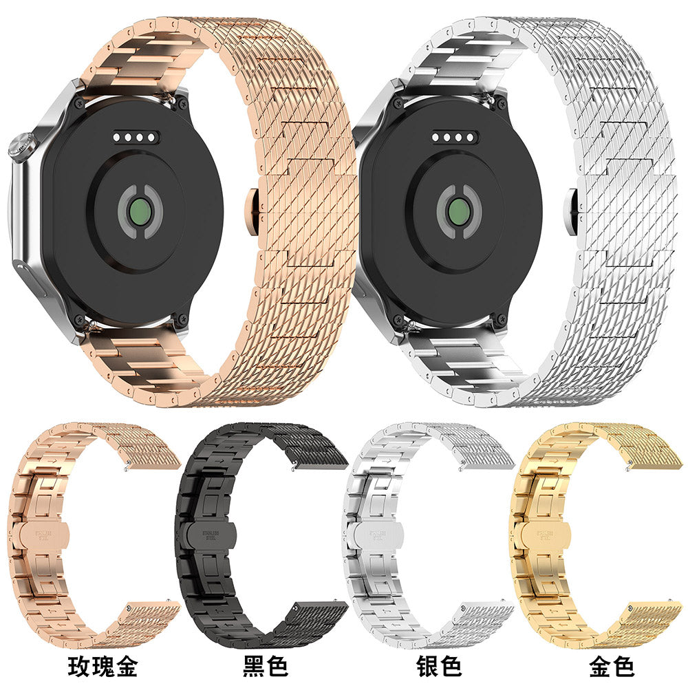 Λουράκι Techsuit W052 για Huawei Watch / Xiaomi Watch Series, 22mm, Ροζ Χρυσό