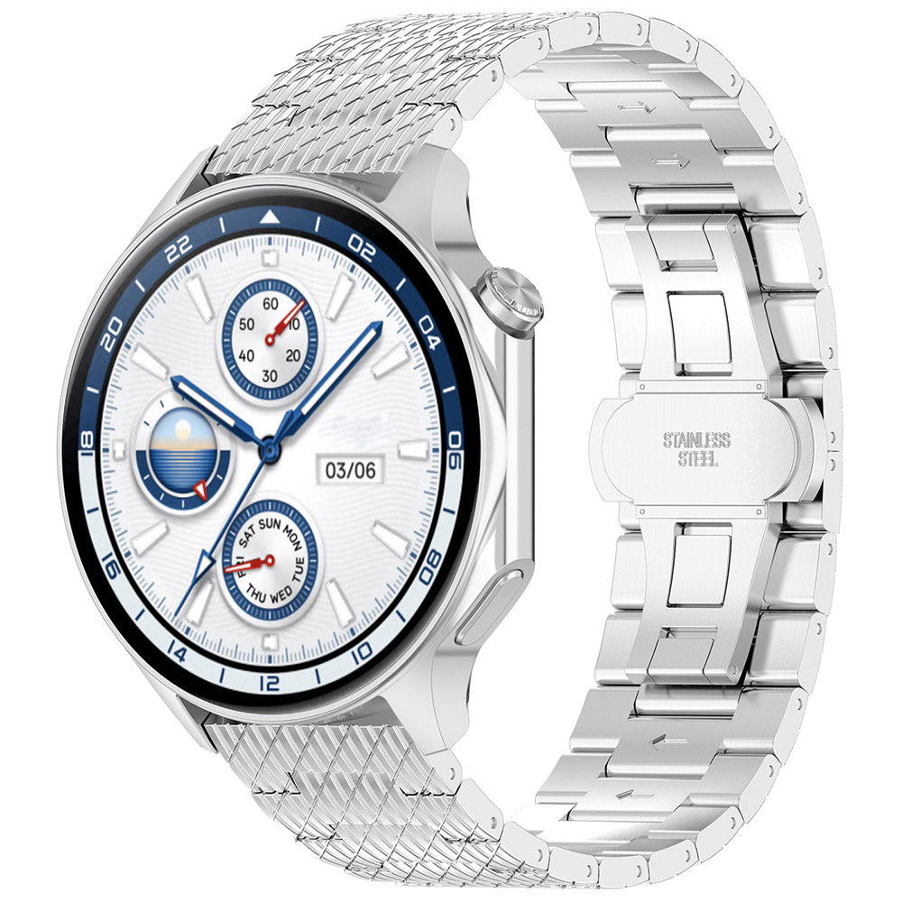 Λουράκι Techsuit W052 για Samsung Galaxy Watch / Huawei Watch Series, 20mm, Ασημί