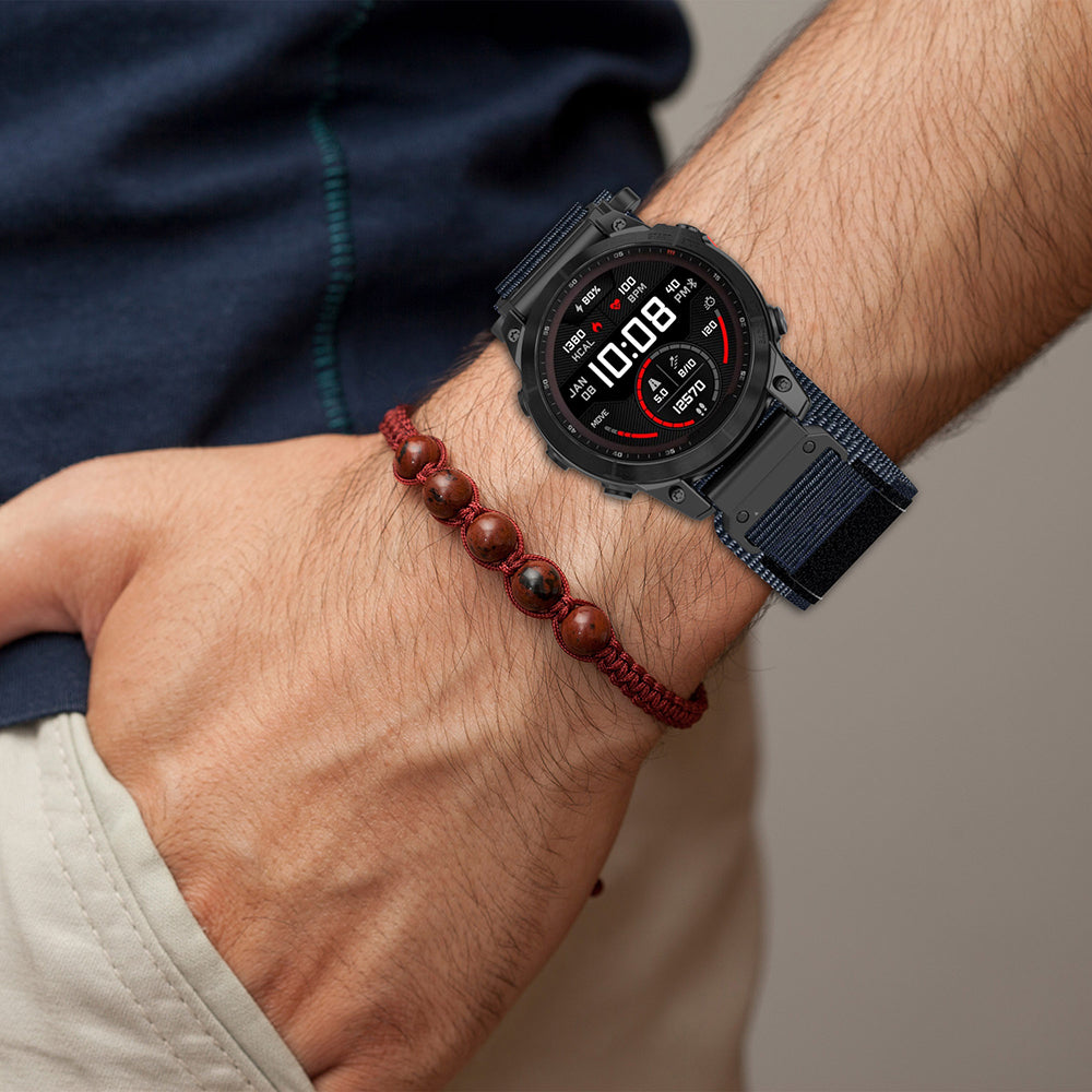 Λουράκι Techsuit W057 για Garmin Watch Fenix / Forerunner Series, 22mm, Μαύρο