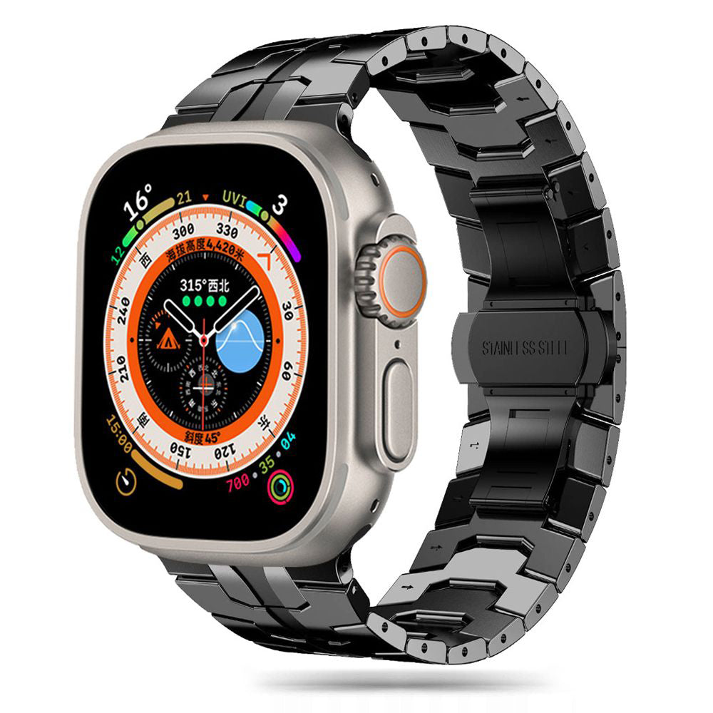 Techsuit W063 Strap for Apple Watch 49mm / 46mm / 45mm / 44mm / 42mm Series, Black