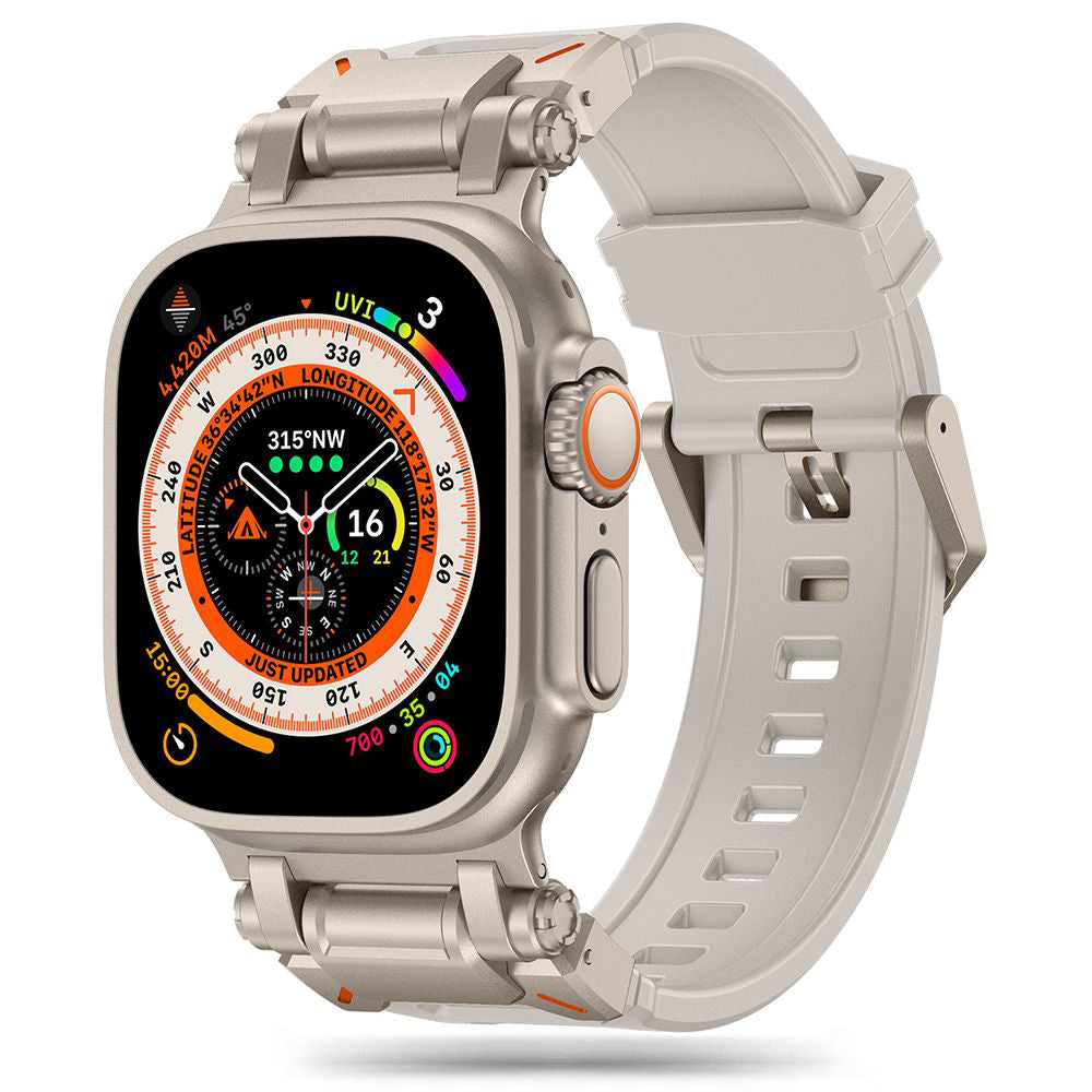 Λουράκι Techsuit W064 για Apple Watch 49mm / 46mm / 45mm / 44mm / 42mm Series, Ασημί