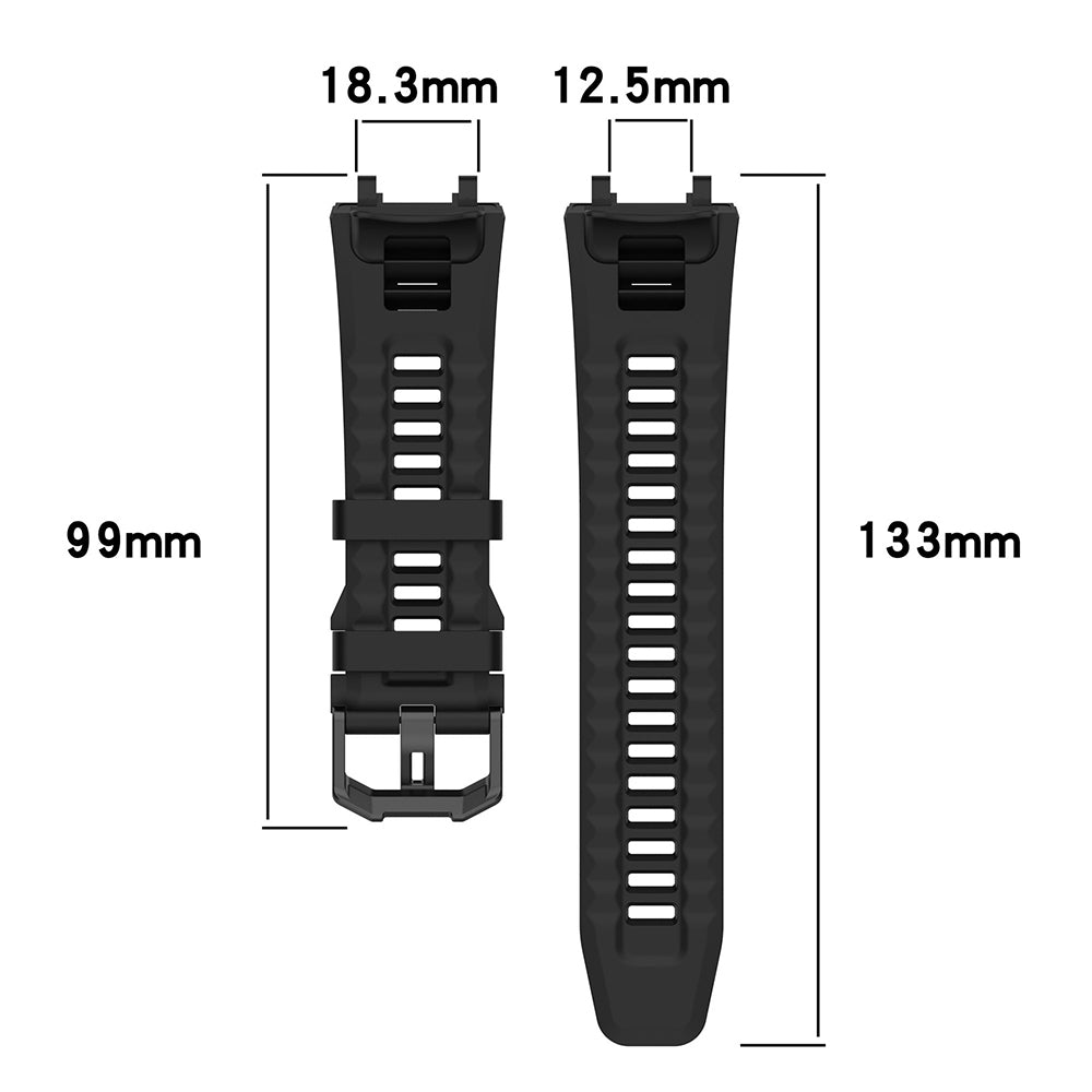 Λουράκι Techsuit W067 για Amazfit T-Rex 2, Μαύρο