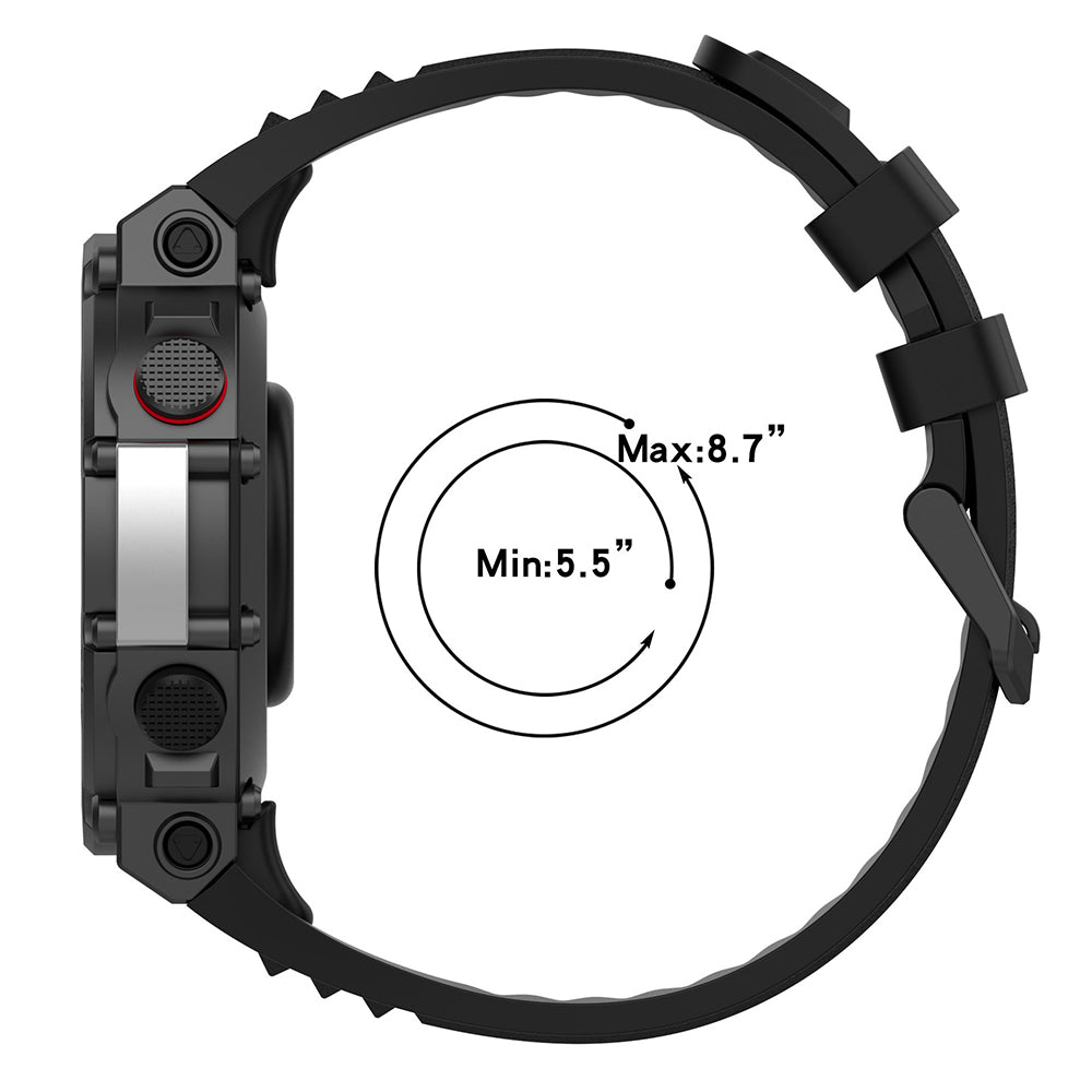 Λουράκι Techsuit W067 για Amazfit T-Rex 2, Μαύρο