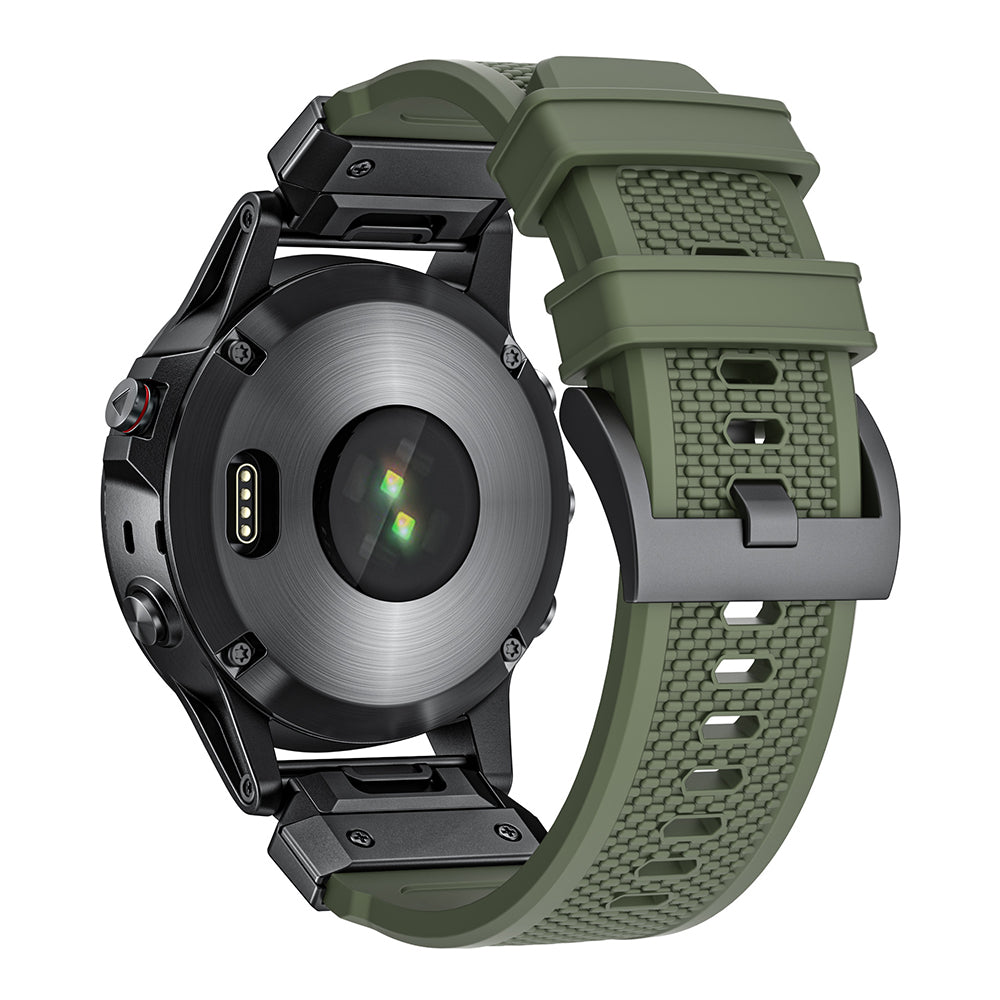 Λουράκι Techsuit W068 για Garmin Watch Fenix / Forerunner / Approach Series, 22mm, Μαύρο Πορτοκαλί