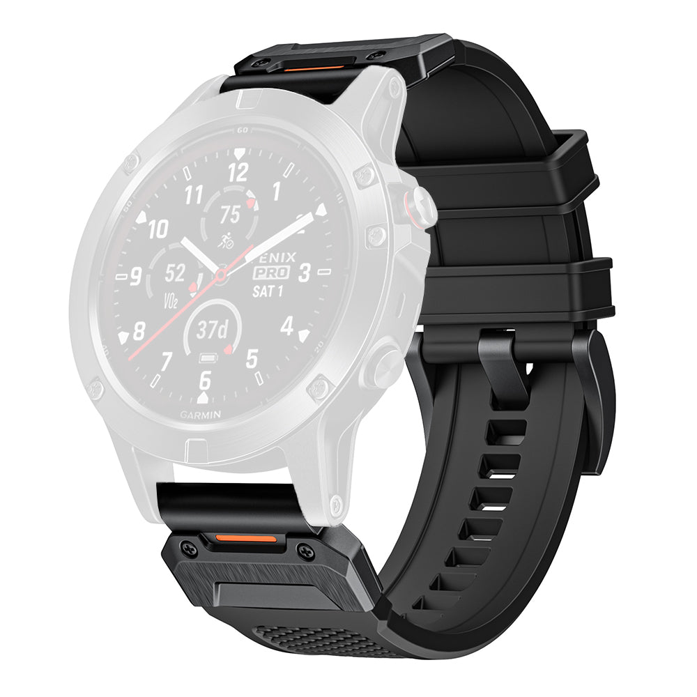 Λουράκι Techsuit W068 για Garmin Watch Fenix / Forerunner Series, 22mm, Μαύρο