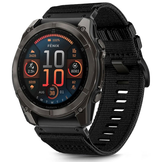 Λουράκι Techsuit W070 για Garmin Watch Fenix / Forerunner / Approach Series, 22mm, Μαύρο