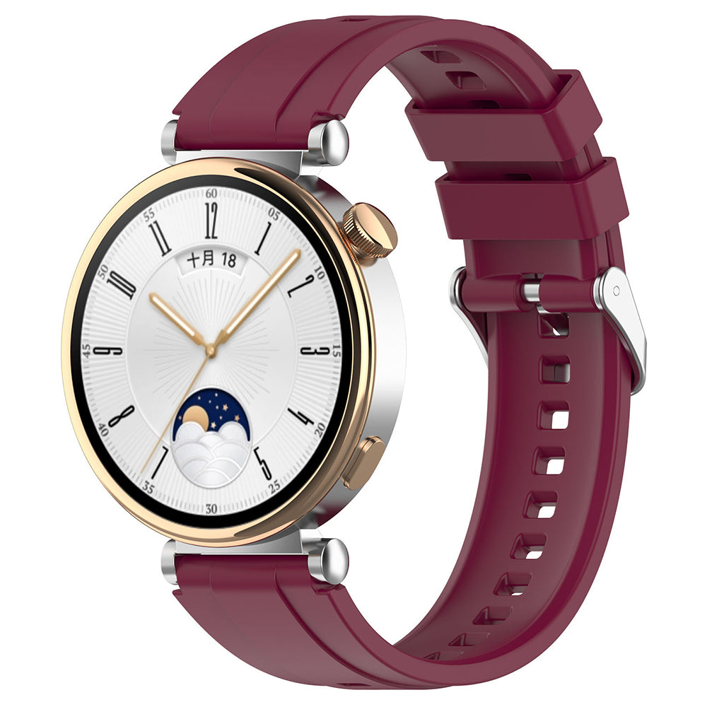 Λουράκι Techsuit W075 για Huawei Watch / Garmin Watch Series, 18mm, Βυσσινί