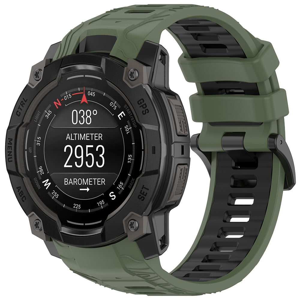 Λουράκι Techsuit W077 για Garmin Instinct 3 50mm Solar / Instinct 3 50mm, Πράσινο