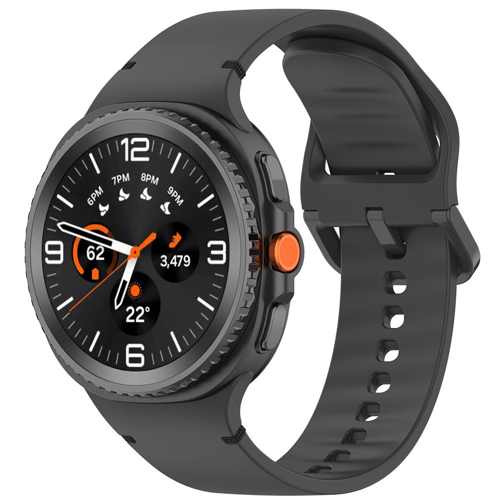 Λουράκι Techsuit W079 για Samsung Galaxy Watch8 / Watch8 Classic Series, Γκρι Μαύρο