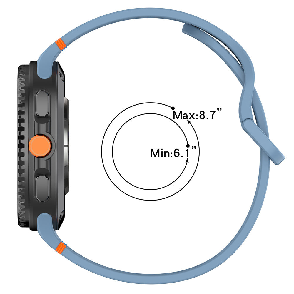 Λουράκι Techsuit W079 για Samsung Galaxy Watch8 / Watch8 Classic Series, Γκρι Μαύρο