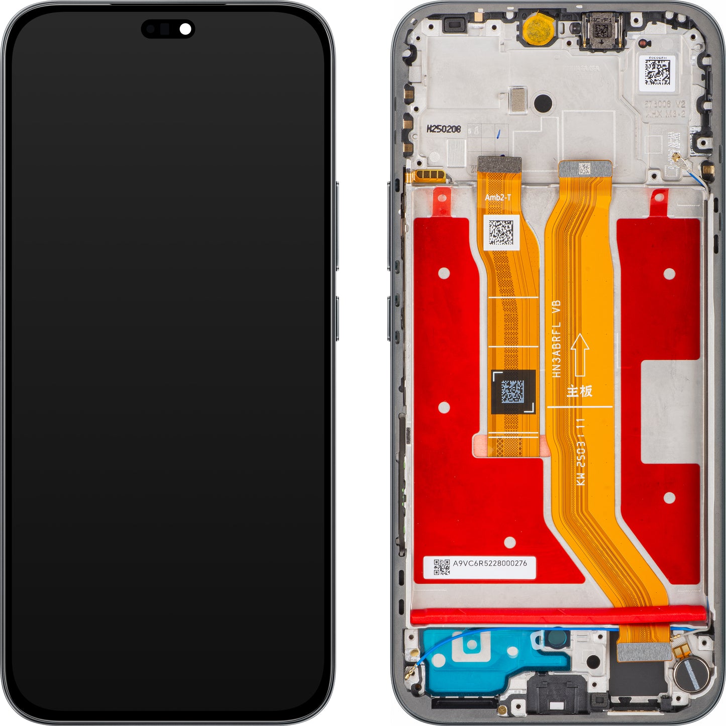 Honor 400 Lite Display with Touchscreen, with Frame, Black (Velvet Black), Service Pack 0235ANTF