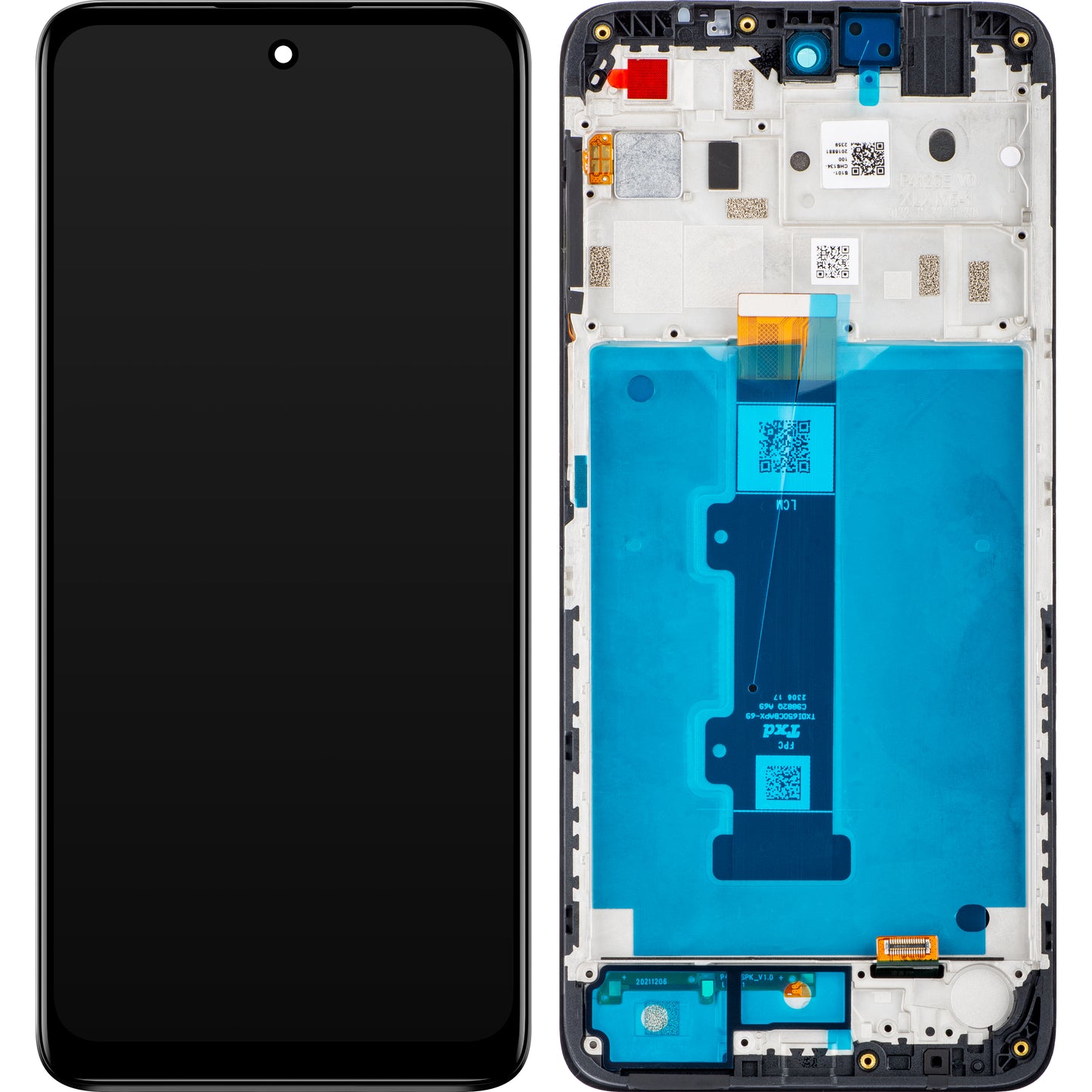 Motorola Moto Moto E32s / E22s Οθόνη αφής με πλαίσιο, μαύρο, πακέτο σέρβις 5D68C20795