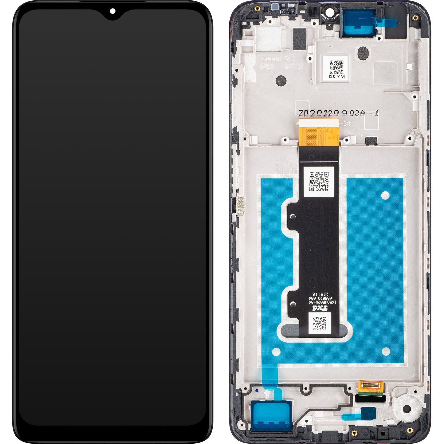Οθόνη αφής Motorola Moto E22i / E22, με πλαίσιο, μαύρο, πακέτο σέρβις 5D68C21594
