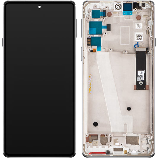 Οθόνη αφής Motorola Edge 20, με πλαίσιο, παγωμένο λευκό, πακέτο σέρβις 5D68C19194