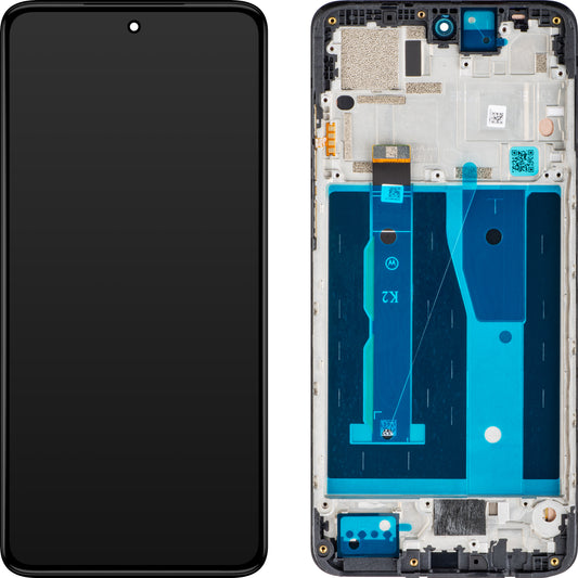 Οθόνη αφής Motorola Moto G84, με πλαίσιο, μαύρο, πακέτο σέρβις 5D68C23231