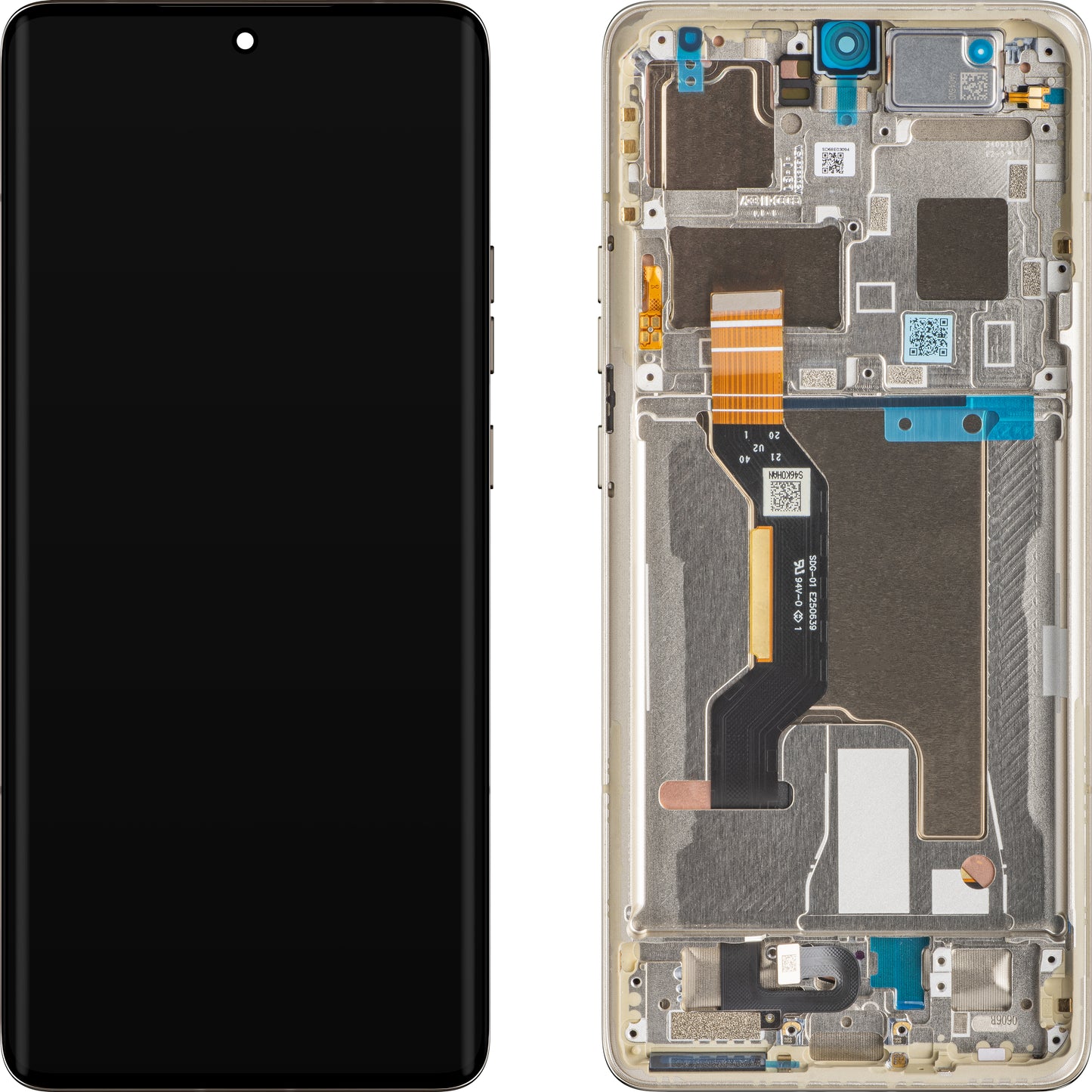 Οθόνη αφής Motorola Edge 50 Ultra, με πλαίσιο, μπεζ (σκανδιναβικό ξύλο), πακέτο σέρβις 5D68C24484