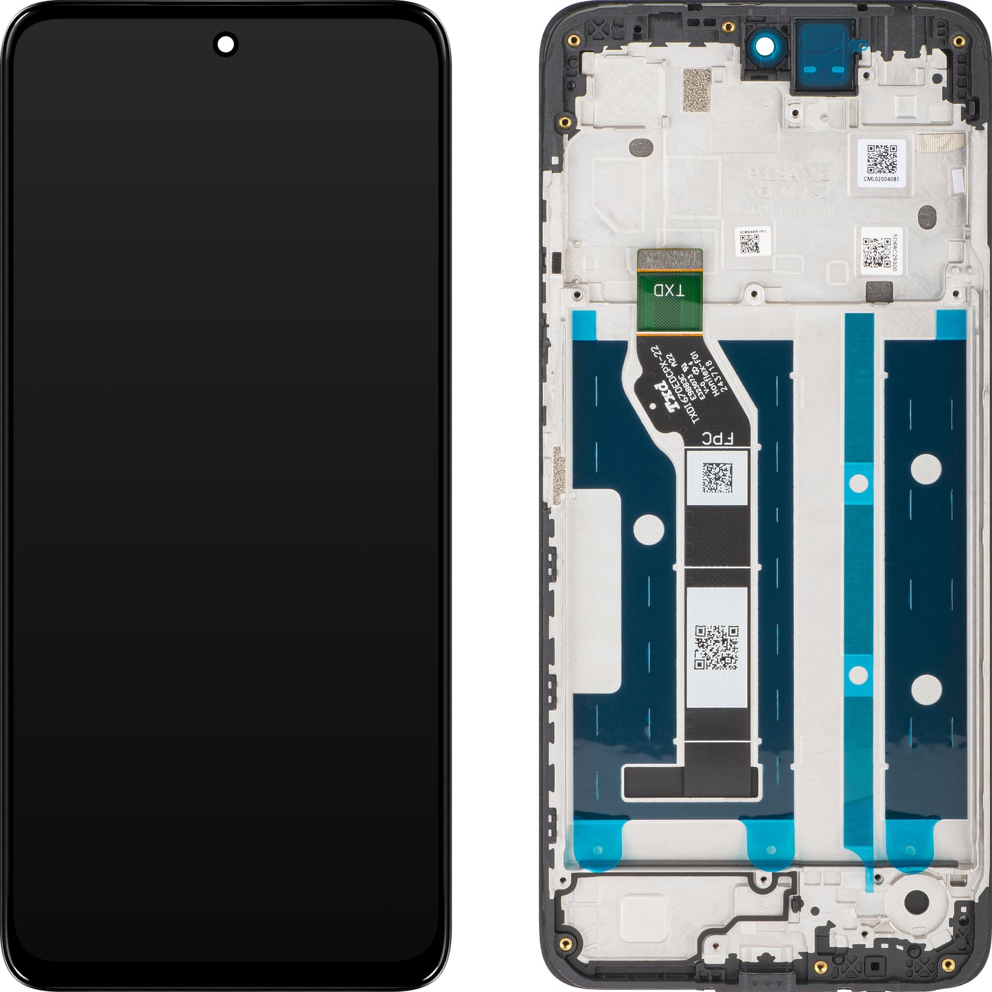 Οθόνη με οθόνη αφής Motorola Moto E15 / G05, με πλαίσιο, μαύρο, Service Pack 5D68C29300