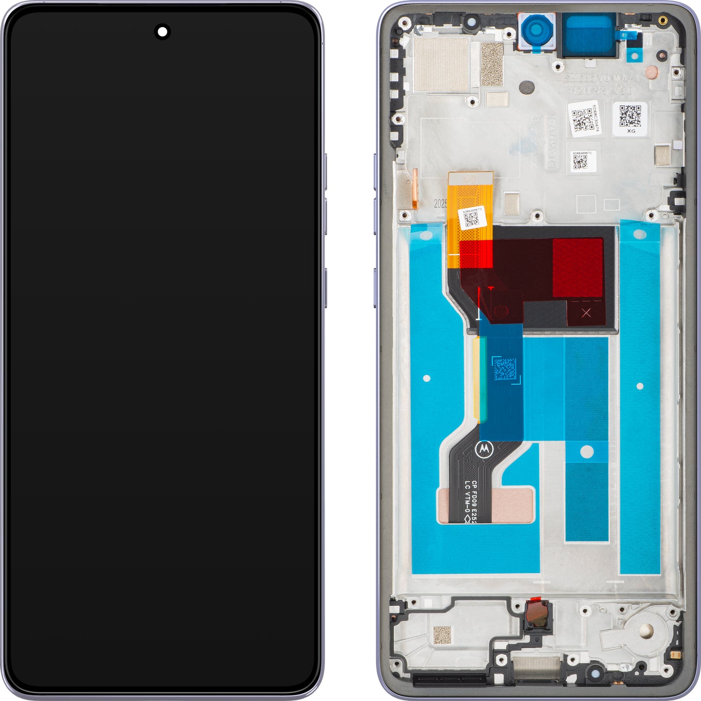 Motorola Moto G86 Display with Touchscreen, with Frame, Purple (Cosmic Sky), Service Pack 5D68C30475