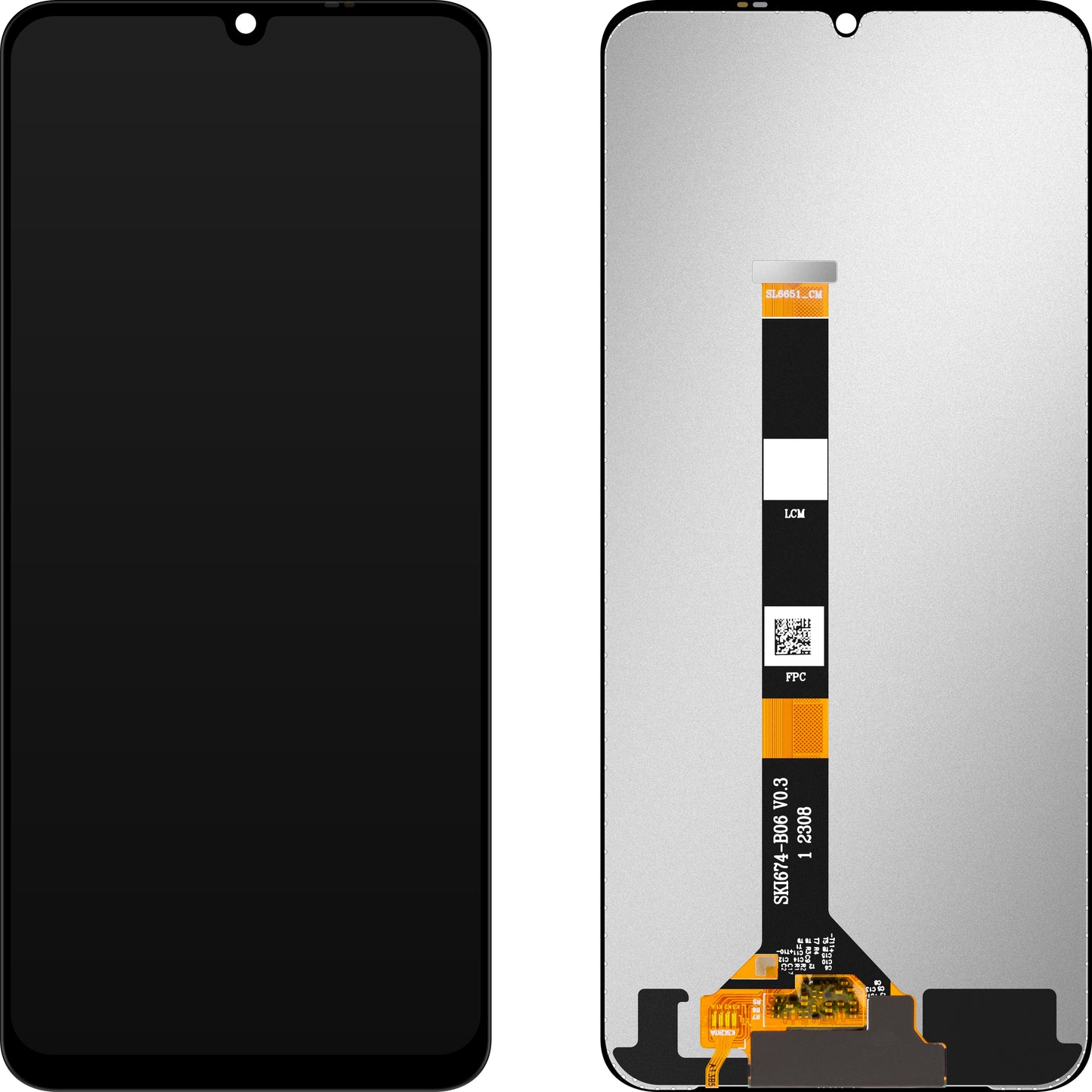 Οθόνη με οθόνη αφής MP συμβατή με Realme C51 / C53 / Narzo N53 / Note 50