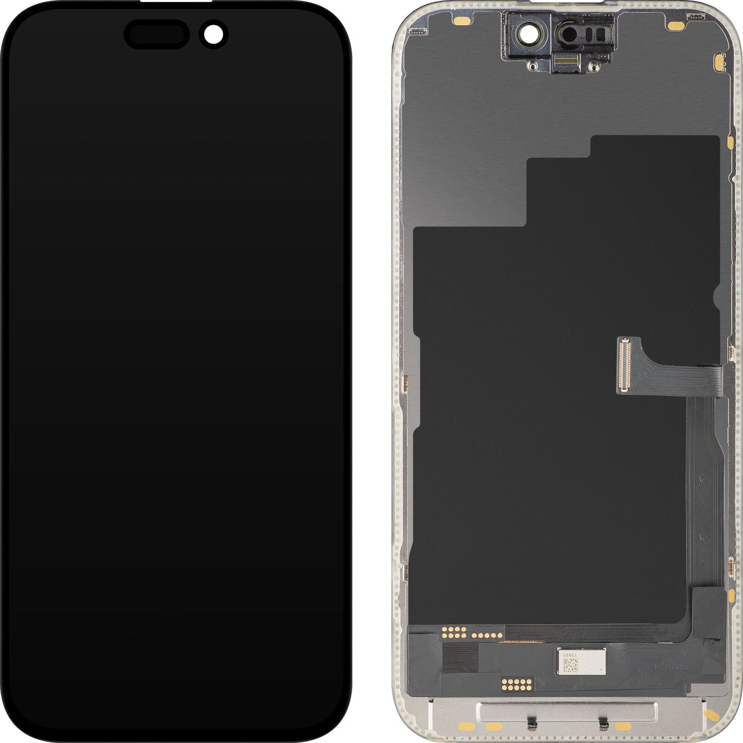 Οθόνη αφής MP συμβατή με Apple iPhone 15 Pro, με Πλαίσιο, Έκδοση OLED FHD Diagnostic, Μαύρη