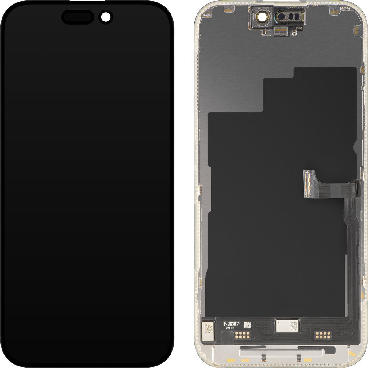 Οθόνη με Touchscreen MP συμβατή με Apple iPhone 15 Pro, με Πλαίσιο, Premium Soft OLED FHD 120Hz Έκδοση, Μαύρο
