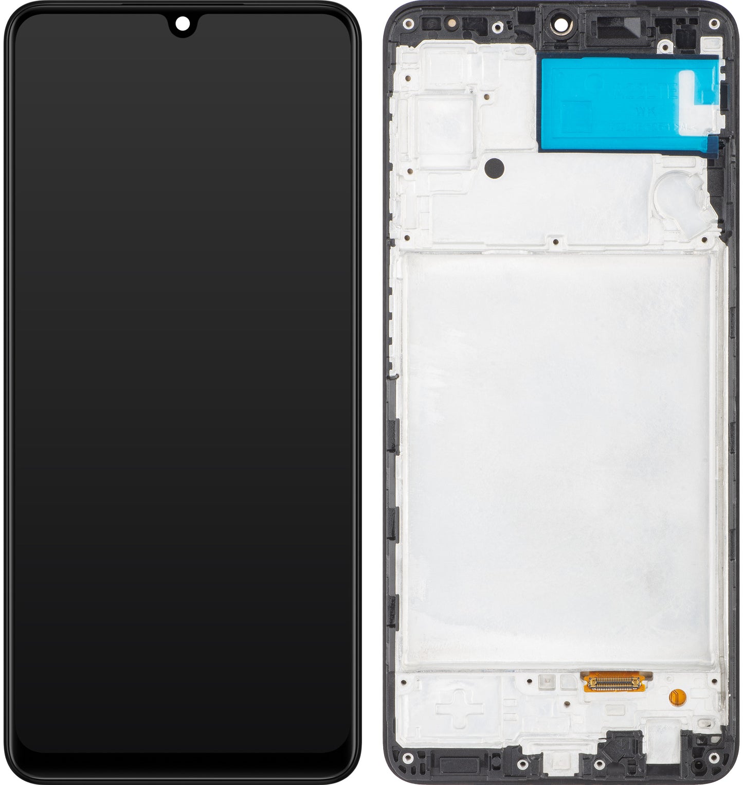 Οθόνη αφής MP συμβατή με Samsung Galaxy A22 A225, με πλαίσιο, Μαύρο