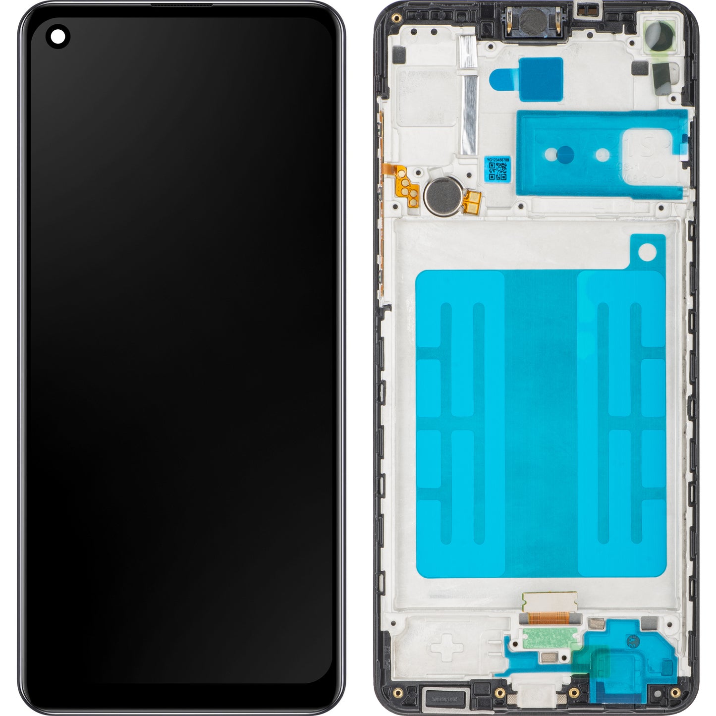 Οθόνη αφής MP συμβατή με Samsung Galaxy A21s A217, με πλαίσιο, Μαύρο