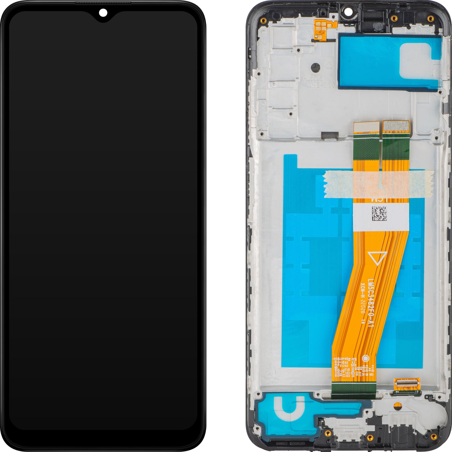 MP Touchscreen Display compatible with Samsung Galaxy A03s A037, with Frame, Version F, Black