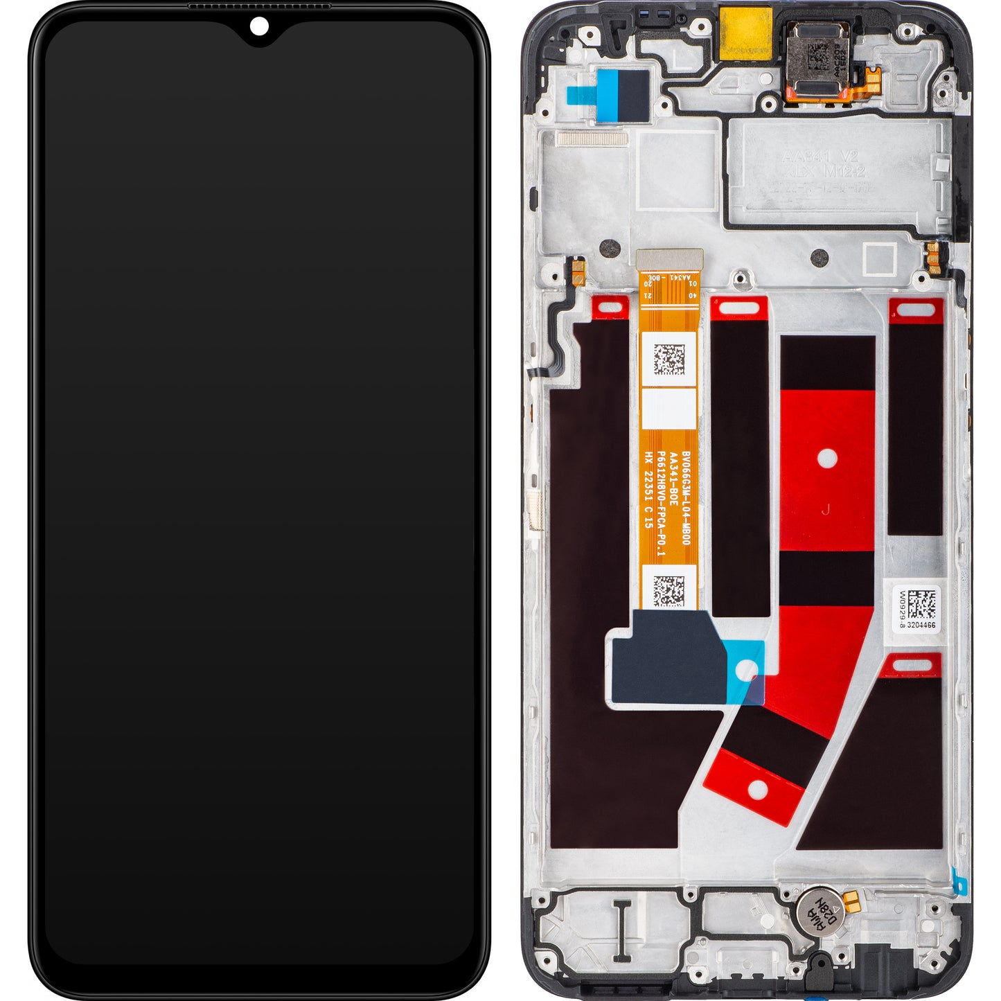 Οθόνη με Touchscreen Oppo A57 5G, με Πλαίσιο, Μαύρο, Service Pack 4130239