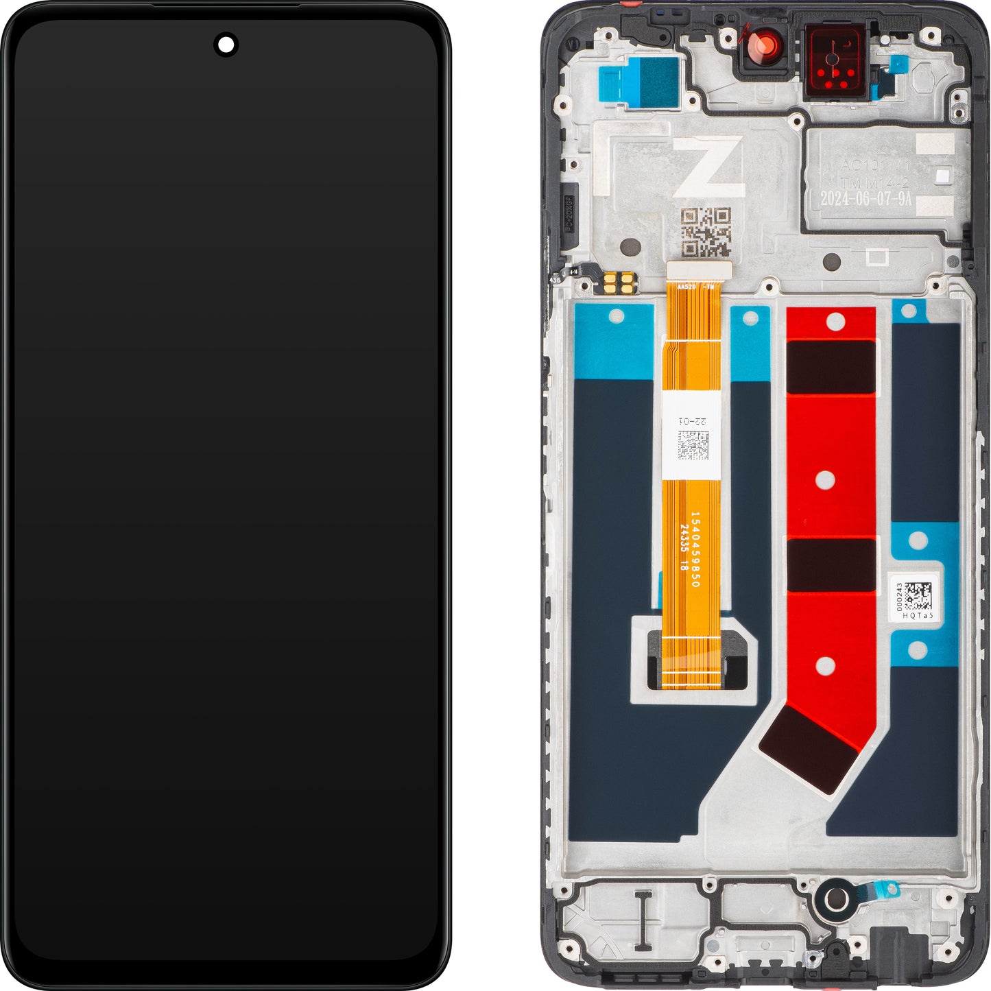 Οθόνη αφής Oppo A79, με πλαίσιο, μαύρο, Service Pack 621029000103