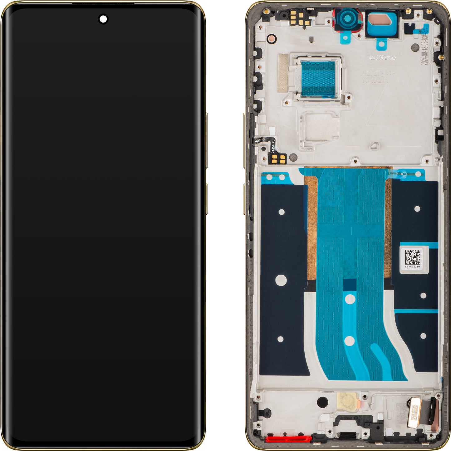 Οθόνη αφής Realme 12 Pro+, με πλαίσιο, Χρυσό (Navigator Beige), Service Pack 621029000160