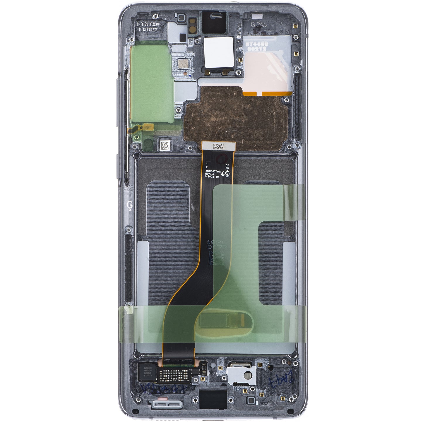 Οθόνη αφής Samsung Galaxy Galaxy S20 5G G981 / S20 G980, με πλαίσιο, μαύρο (Cosmic Grey), πακέτο σέρβις GH82-31432A
