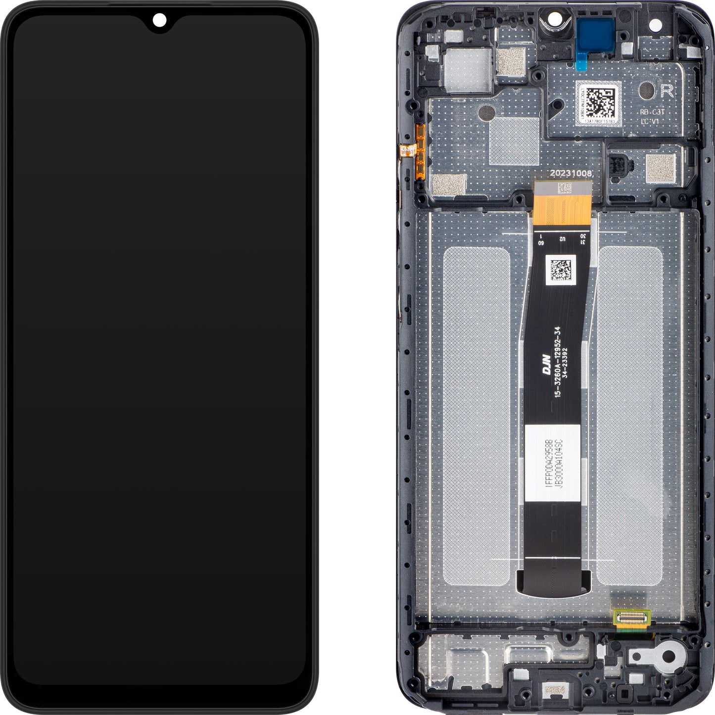 Οθόνη αφής Xiaomi Redmi 12C, με πλαίσιο, γκρι γραφίτη, πακέτο σέρβις 5600010C3T00